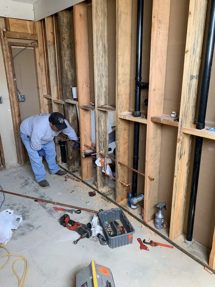 Commercial rough-in plumbing for Gas Line Repair in South Grove